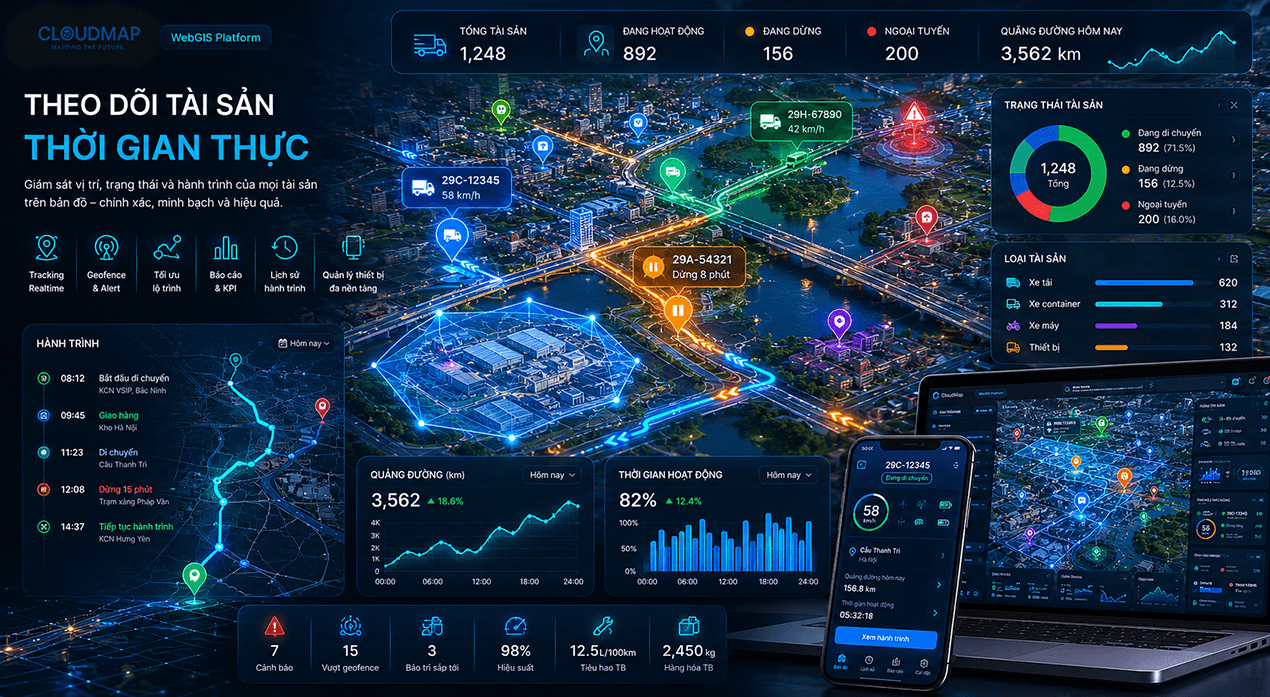 Các mô hình triển khai WebGIS – nội bộ, cổng công khai, tích hợp nghiệp vụ và dashboard giám sát